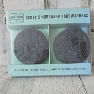 Scott & Lawson Scott's Nordkapp Gray Knit Handwarmers Reusable Heats To 55° NEW